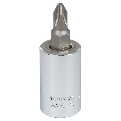 Head Socket, Phillips, #2 x 1.93" L, 3/8" Square Drive Drive The Estey Group