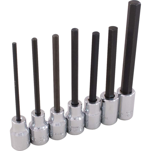 Hex Head Socket Set, Hex, 3/8" Drive, 7 Pcs The Estey Group