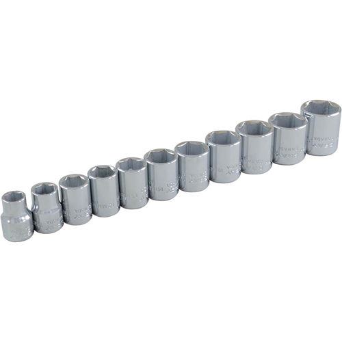 Socket Set, 11 Pcs, 3/8" Drive Size The Estey Group