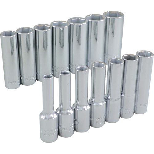 Socket Set, 14 Pcs, 3/8" Drive Size, Deep The Estey Group