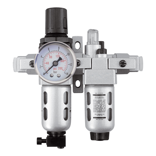 Filtre/r&eacute;gulateur et lubrificateur d'air modulaire (manom&egrave;tre compris), 1/4" NPT The Estey Group