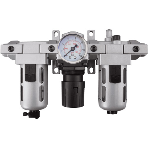 Filtre, r&eacute;gulateur et lubrificateur d'air modulaire (manom&egrave;tre compris), 1/4" NPT The Estey Group