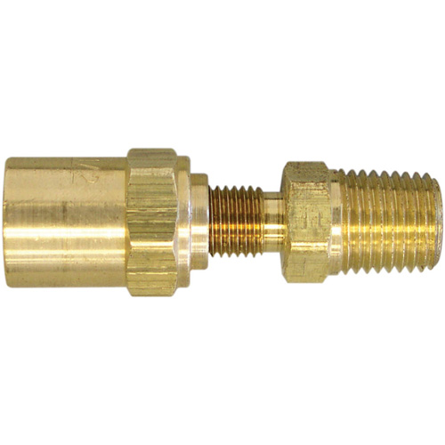 1/4" NPT Reusable Hose Fitting, 5/8" Dia., Brass The Estey Group