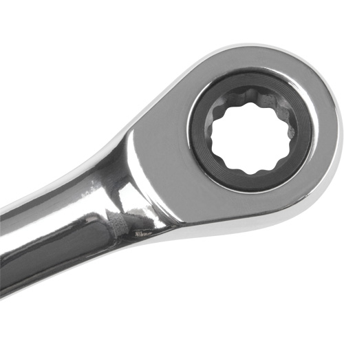 Cl&eacute; mixte &agrave; cliquet SAE, 12 pans, 1/4", Fini Chrome The Estey Group