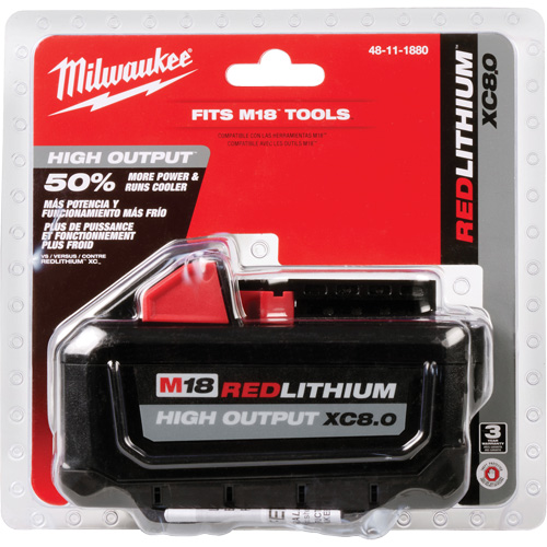 Bloc-pile M18 Redlithium High Output XC8.0, Lithium-ion, 18 V, 8,0 Ah The Estey Group