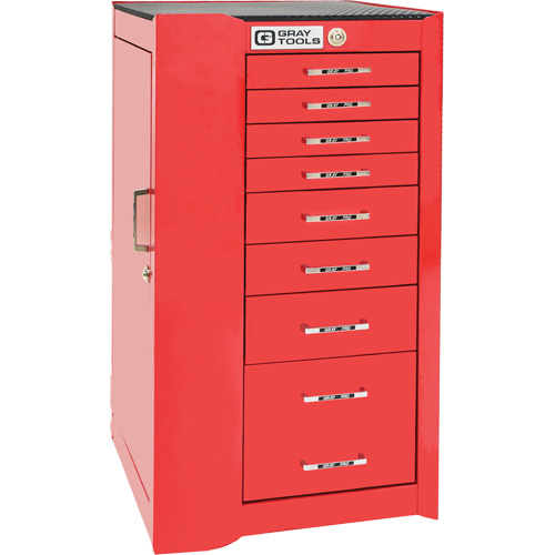 Pro+ Left Side Rider Tool Cabinet, 8 Drawers, 19" W x 19" D x 36-1/2" H, Red The Estey Group
