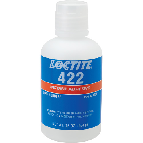 422 Super Bonder&reg; Instant Adhesive, Clear, Bottle, 16 oz. The Estey Group