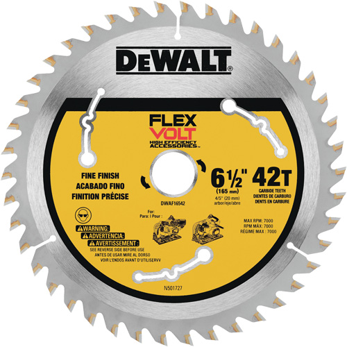 FlexVolt&reg; TrackSaw Blade, 6-1/2", 42 Teeth, Wood Use The Estey Group