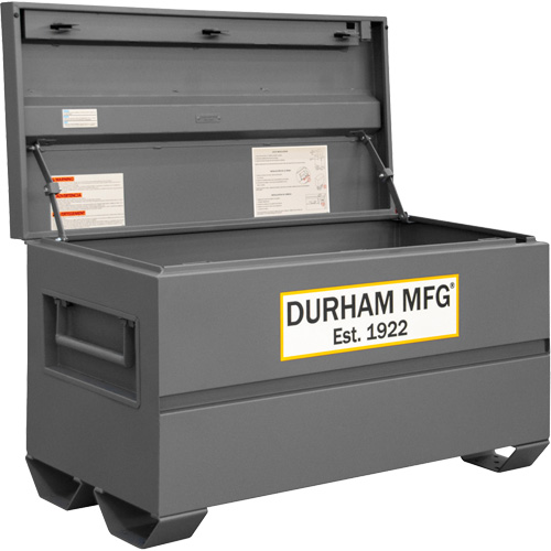 Jobsite Storage Box, 48" x 24" x 27-13/16", Steel, Grey The Estey Group