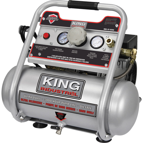 Compresseur &agrave; air sans huile, &eacute;lectrique, 2 gal. (2,4 gal. US), 125 PSI, 120/1 V The Estey Group