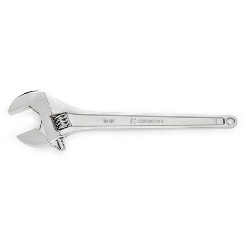 Adjustable Wrench, 18" L, 2-1/16" Max Width, Chrome The Estey Group