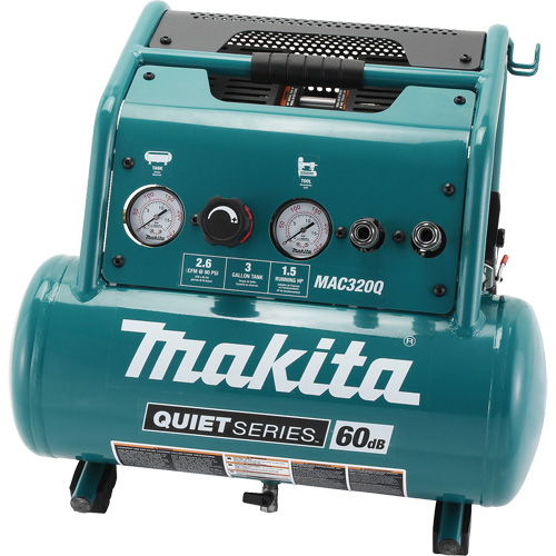 Quiet Series Air Compressor, Electric, 3 Gal (3.6 US Gal), 135 PSI, 120/1 V The Estey Group