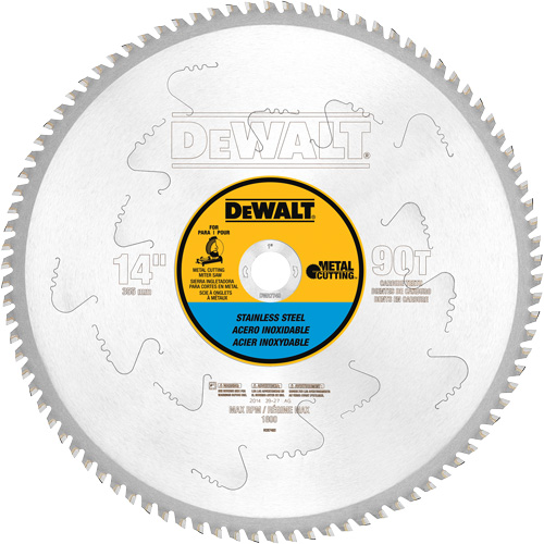 Lame de scie pour coupe d'acier inoxydable Metal Cutting, 14", 90 dents, Pour M&eacute;tal The Estey Group