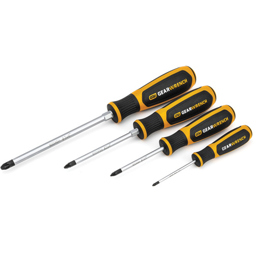 Pozidriv&reg; Dual Material Screwdriver Set, 4 Pcs. The Estey Group