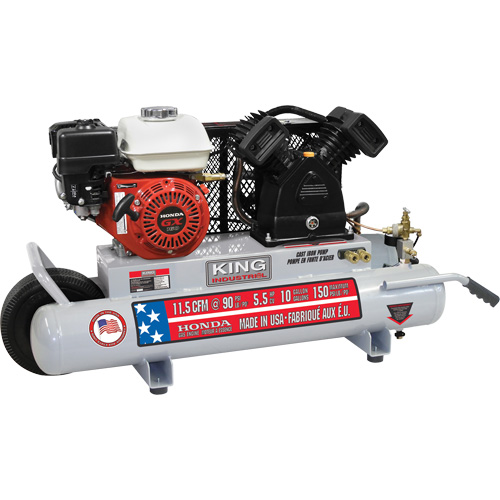 Compresseur d'air sur brouette, Essence, 10 gal. (12 gal. US), 150 PSI The Estey Group