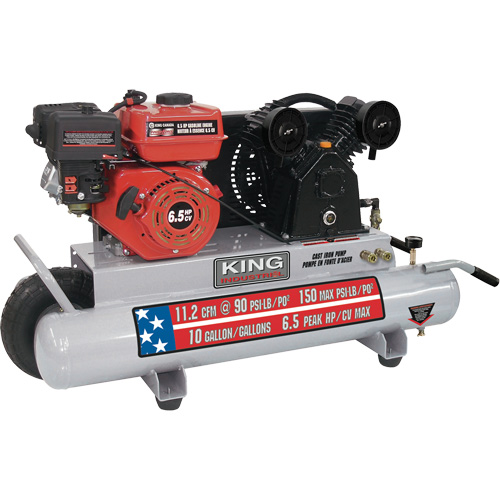 Compresseur d'air sur brouette, Essence, 10 gal. (12 gal. US), 150 PSI The Estey Group