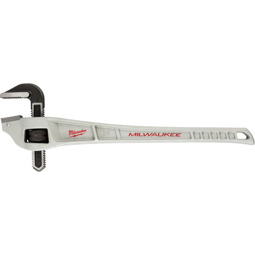 Cl&eacute; &agrave; tuyau coud&eacute;e en aluminium, Cap des m&acirc;choires 3", Longueur 24", Fini Rev&ecirc;tement en poudre, Prise Ergonomique The Estey Group