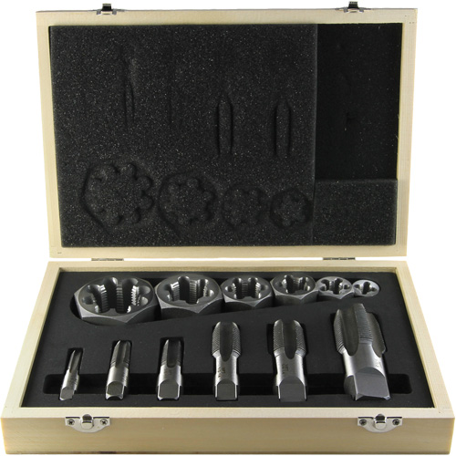 DRILLCO Pipe Tap Set, 12 Pieces The Estey Group