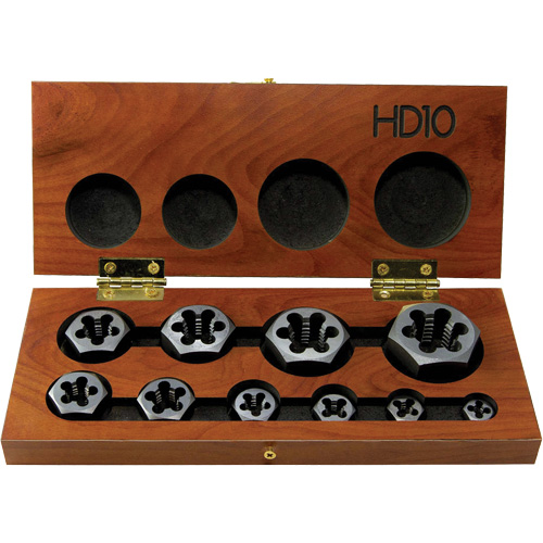DRILLCO Hex Threading Die Set, 10 Pieces The Estey Group