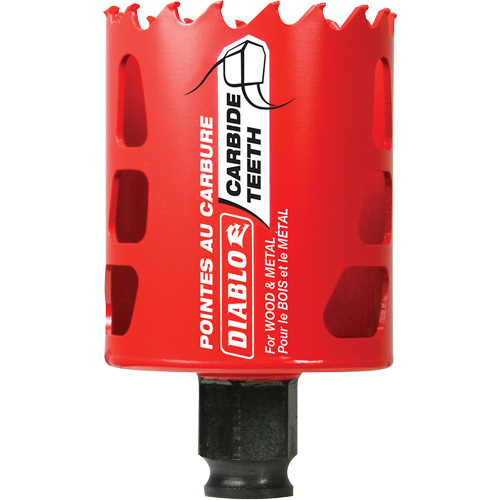 Wood & Metal Hole Saw, 2-1/8", 2-3/8" Depth of Cut, Carbide The Estey Group