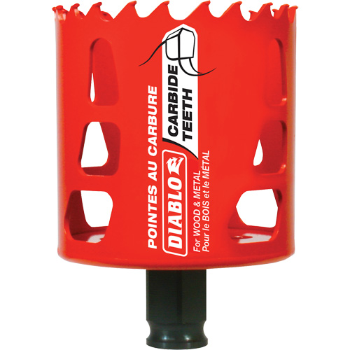 Wood & Metal Hole Saw, 2-1/2", 2-3/8" Depth of Cut, Carbide The Estey Group