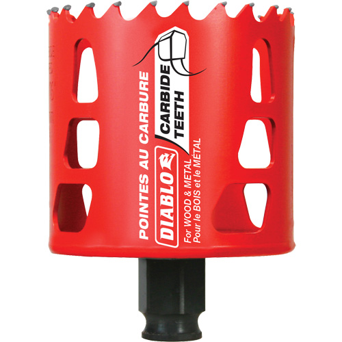 Wood & Metal Hole Saw, 2-11/16", 2-3/8" Depth of Cut, Carbide The Estey Group