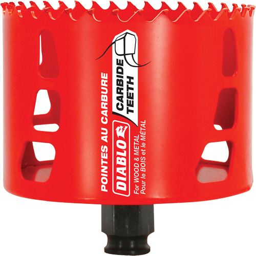 Wood & Metal Hole Saw, 3-5/8", 2-3/8" Depth of Cut, Carbide The Estey Group