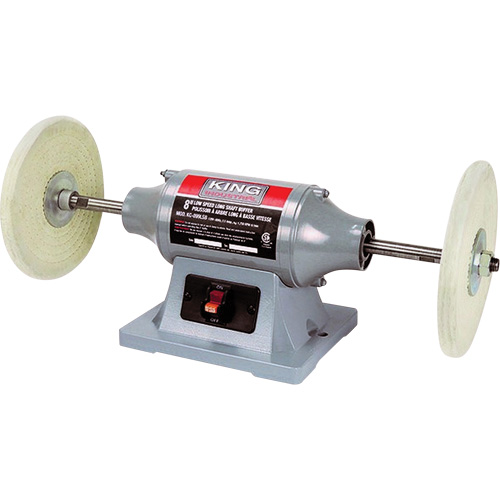 Low-Speed Long Shaft Buffer, 8" Pad, 120 V, 2.5 A, 1750 RPM The Estey Group