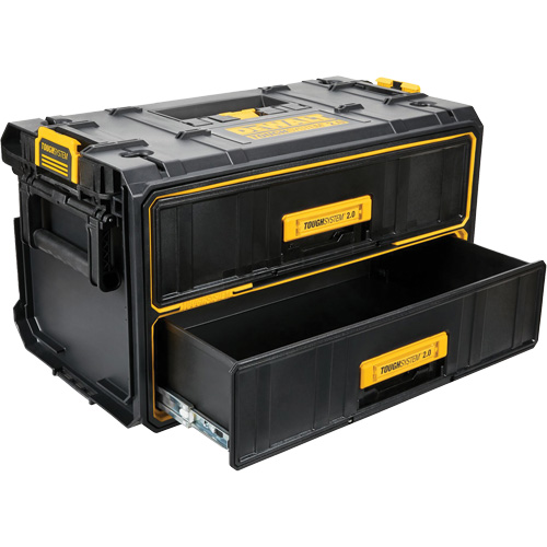 ToughSystem&reg; 2.0 Two-Drawer Unit, 12-1/3" x 12-3/5", Black/Yellow The Estey Group