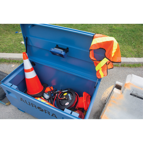Jobsite Tool Box, 60" x 24" x 27-1/2", Steel, Blue The Estey Group