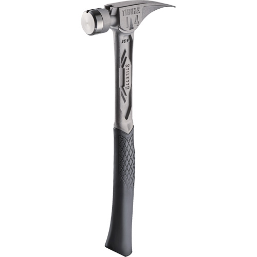 Marteau de charpente en titane lisse TIBONE, 14 oz, Prise en Acier plein, 15-1/4" lo The Estey Group