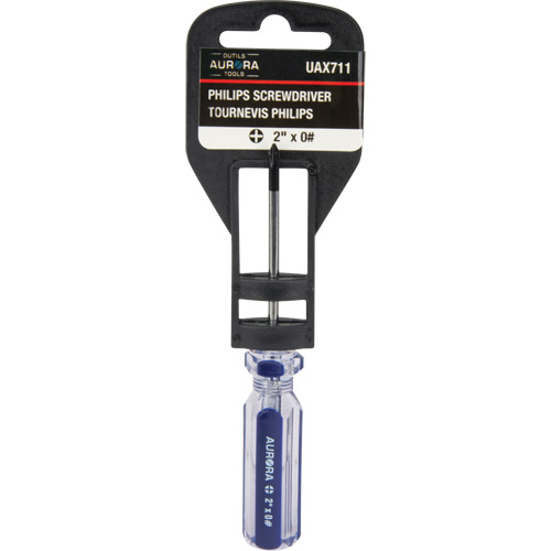 Blue Transparent Striped Philips Screwdriver, #0, Plastic Handle The Estey Group