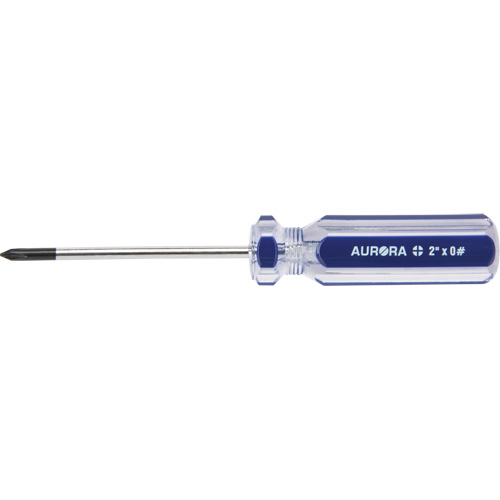 Blue Transparent Striped Philips Screwdriver, #0, Plastic Handle The Estey Group