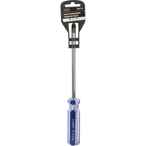 Blue Transparent Striped Philips Screwdriver, #3, Plastic Handle The Estey Group