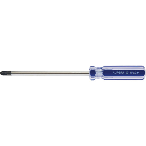 Blue Transparent Striped Philips Screwdriver, #3, Plastic Handle The Estey Group