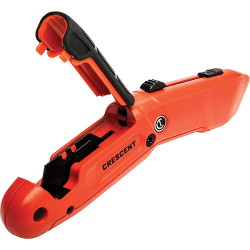 Auto-Retracting Safety Knife, 1", Steel, Aluminum Handle The Estey Group