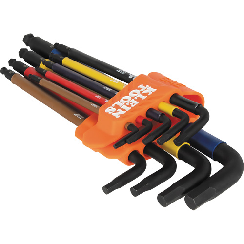 Jeu de cl&eacute; hex de style L extra longues et chromocod&eacute;es avec support, 9 mcx, Imp&eacute;rial The Estey Group