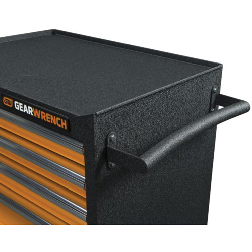Armoire roulante pour outils s&eacute;rie GSX, 6 tiroirs, 36" la x 18-1/5" p x 37-2/5" h, Noir/Orange The Estey Group