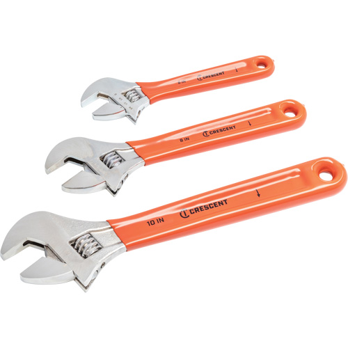 Cushion Grip Wrench Set, Adjustable, 3 Pieces The Estey Group