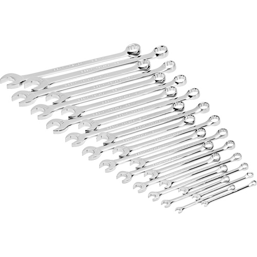 Jeu de cl&eacute;s mixtes m&eacute;triques et longues &agrave; 12 pans dans un plateau de rangement en mousse, Ouverte, 24 morceaux, M&eacute;trique The Estey Group