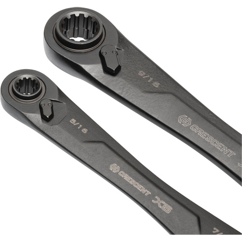 X6 4-in-1 Black Oxide Spline Ratcheting SAE Wrench Set, 2 Pieces, Imperial The Estey Group