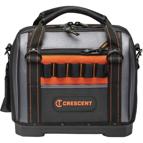 Sac ouvert de 14" pour outils d'ouvrier, Polyester, 32 pochettes, Noir/Gris The Estey Group