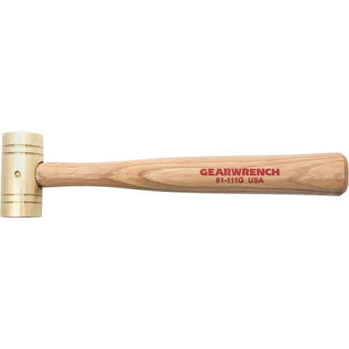 Marteau en laiton avec manche en noyer, Poids de la t&ecirc;te 1 lb, 11" lo The Estey Group