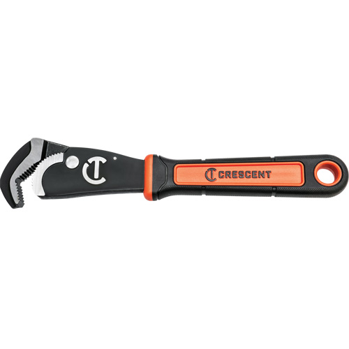 Cl&eacute; bimat&eacute;riau auto-ajustable pour tuyau, Cap des m&acirc;choires 1-1/2", Longueur 12", Fini Oxyde noir, Prise Coussin&eacute;e The Estey Group