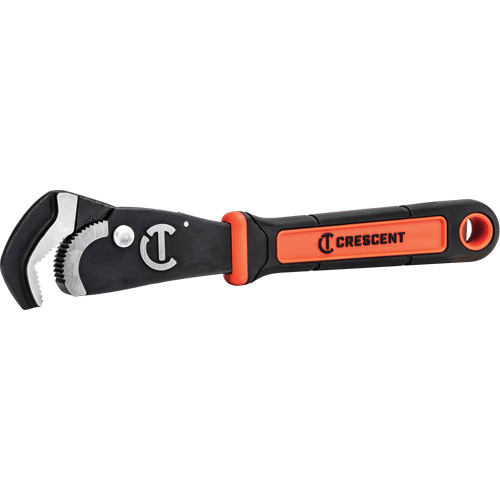 Cl&eacute; bimat&eacute;riau auto-ajustable pour tuyau, Cap des m&acirc;choires 1-1/2", Longueur 12", Fini Oxyde noir, Prise Coussin&eacute;e The Estey Group
