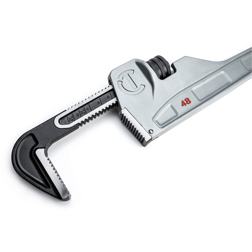 Cl&eacute; &agrave; tuyaux, Cap des m&acirc;choires 6", Longueur 48", Fini Rev&ecirc;tement en poudre, Prise Non-ergonomique The Estey Group