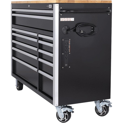 HDRC5212 Armoire mobile de s&eacute;rie HD, 12 tiroirs, 51-1/4" la x 21" p x 40-3/10" h, Noir The Estey Group