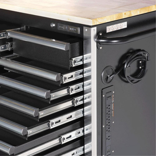 HDRC7220 HD Series Roller Cabinet, 20 Drawers, 72" W x 24" D x 42-3/10" H, Black The Estey Group