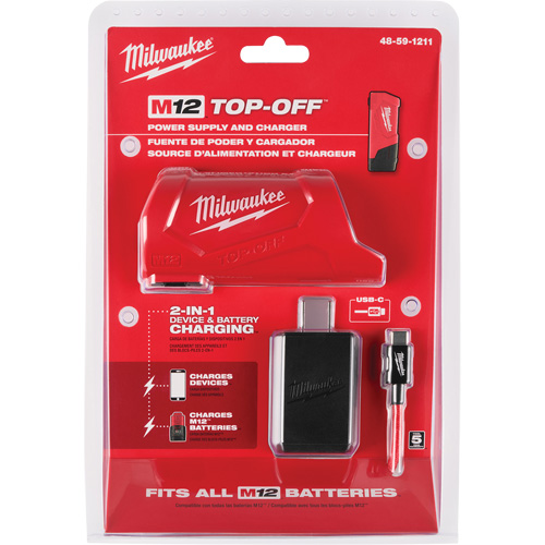 M12 TOP-OFF Power Supply and Charger, 12 V, Lithium-Ion The Estey Group