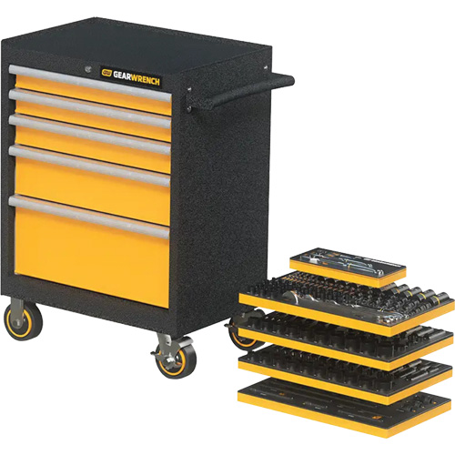 Mechanics Tool Set in Modular Foam Trays with Storage Unit, 247 Pieces The Estey Group